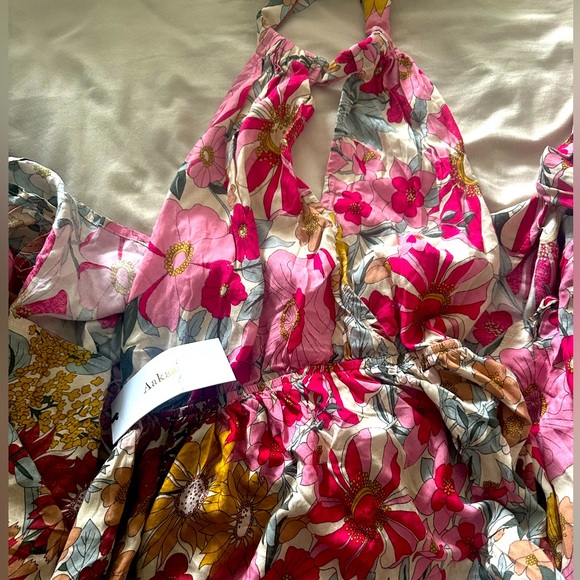 Vici collection Twisted Blooms halter top wrapped floral dress Size Small - Picture 3 of 3